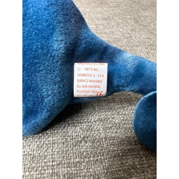Vintage 1997 Ty Beanie Baby Rainbow Dark Blue Plush Collectible Stuffed Animal - Picture 6 of 8